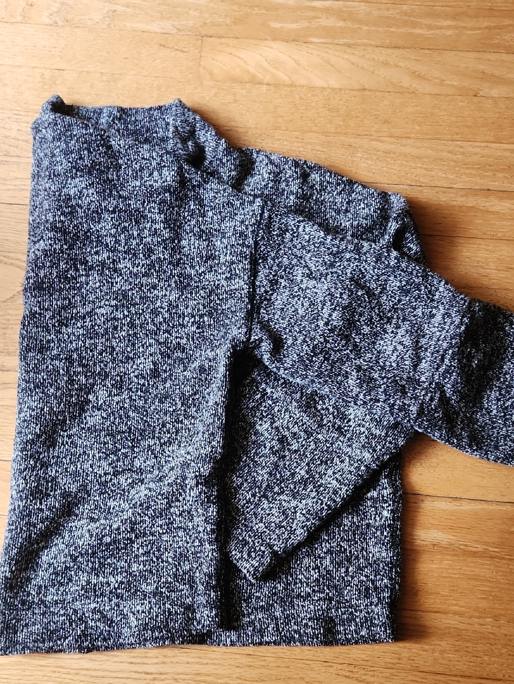 Madewell Womens Marled Black & White Turtleneck Sweater - Picture 3 of 3
